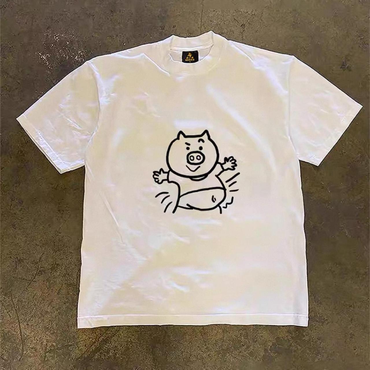 White piggy heavyweight tee