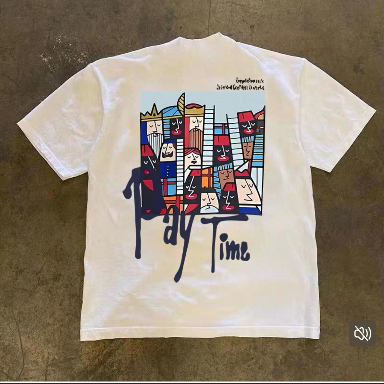 White Pay time heavyweight tee