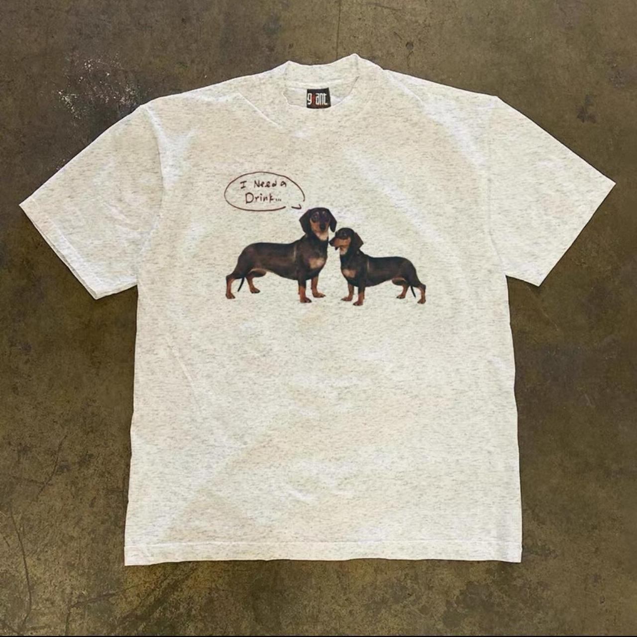 Grey marle Dachshund standard tee
