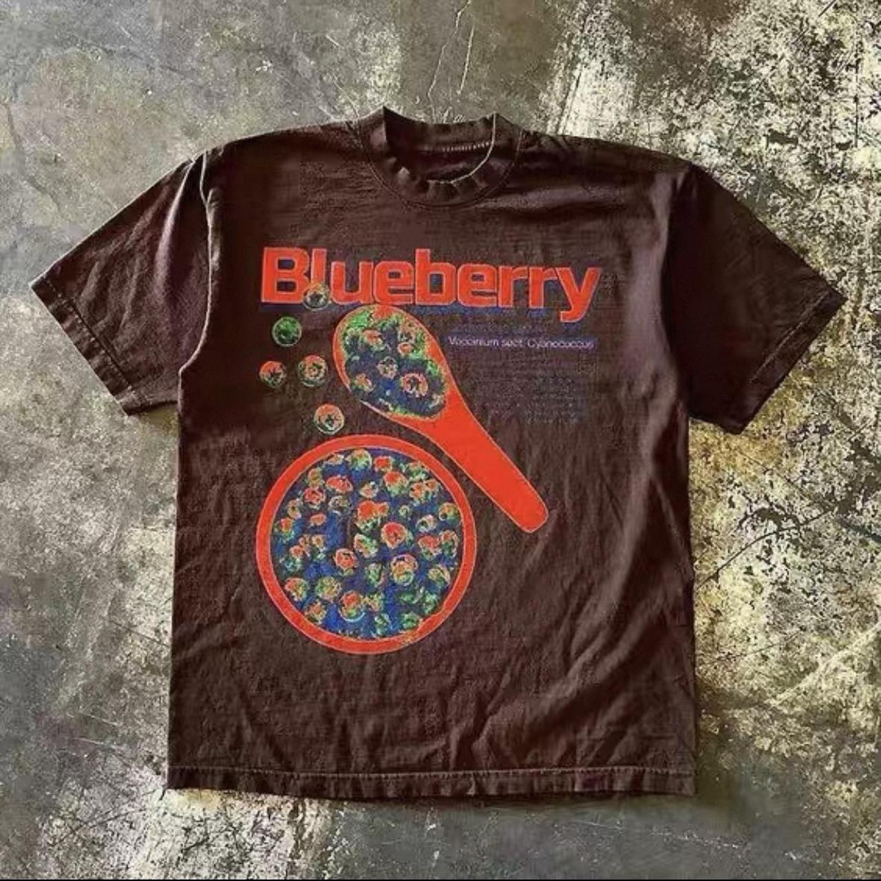 Brown blueberry tee
