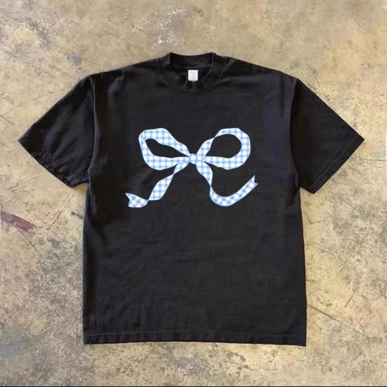Black blue ribbon heavyweight tee