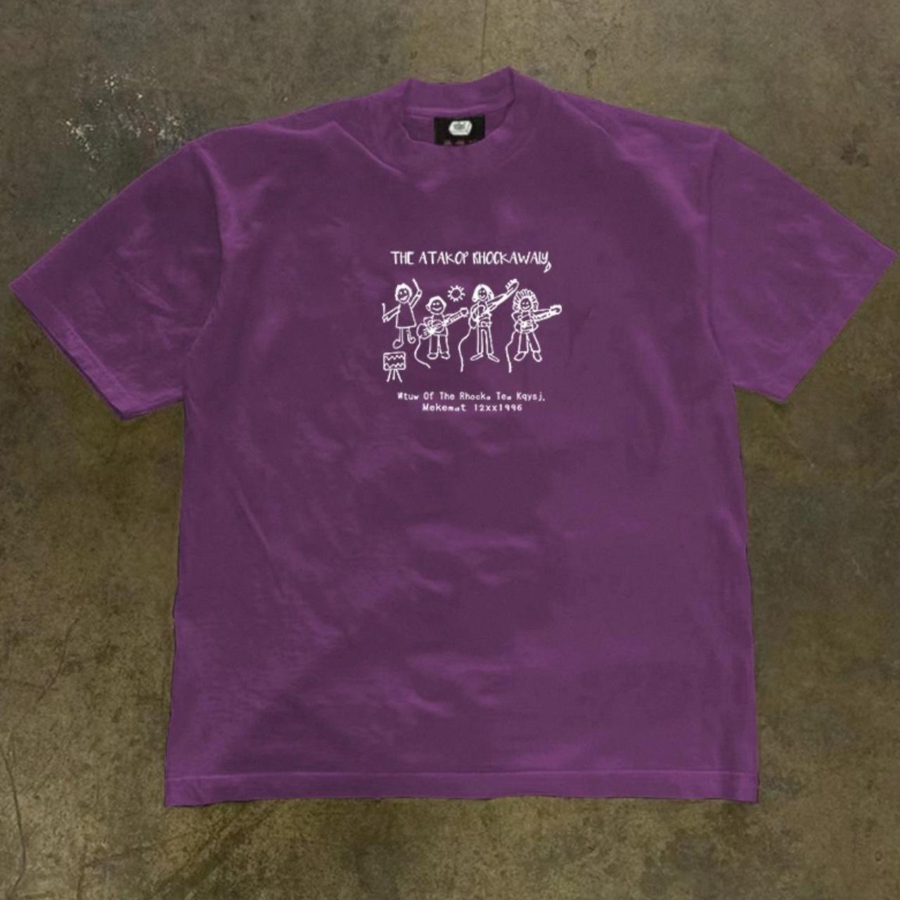 Purple cartoon band tee