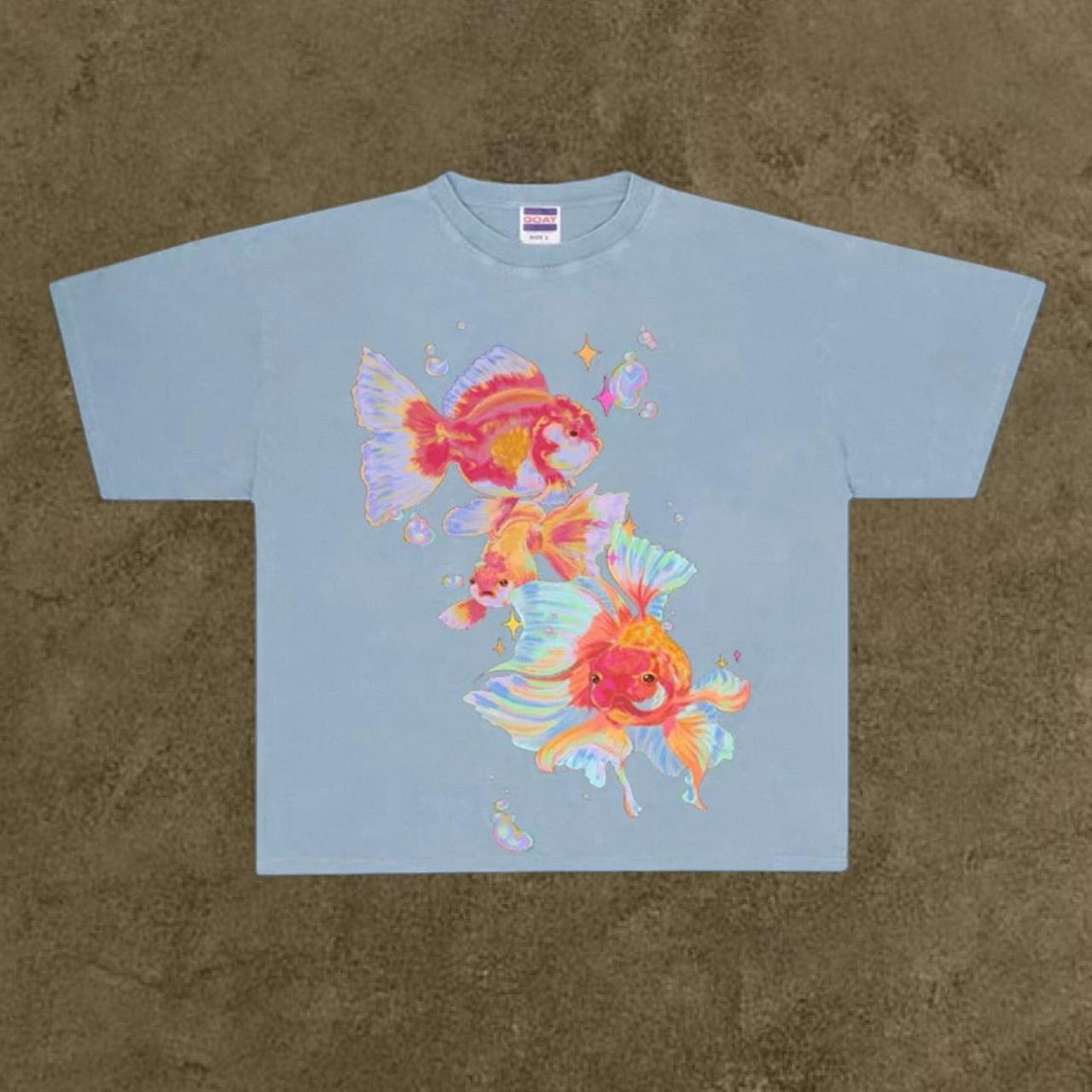 Light blue goldfish tee