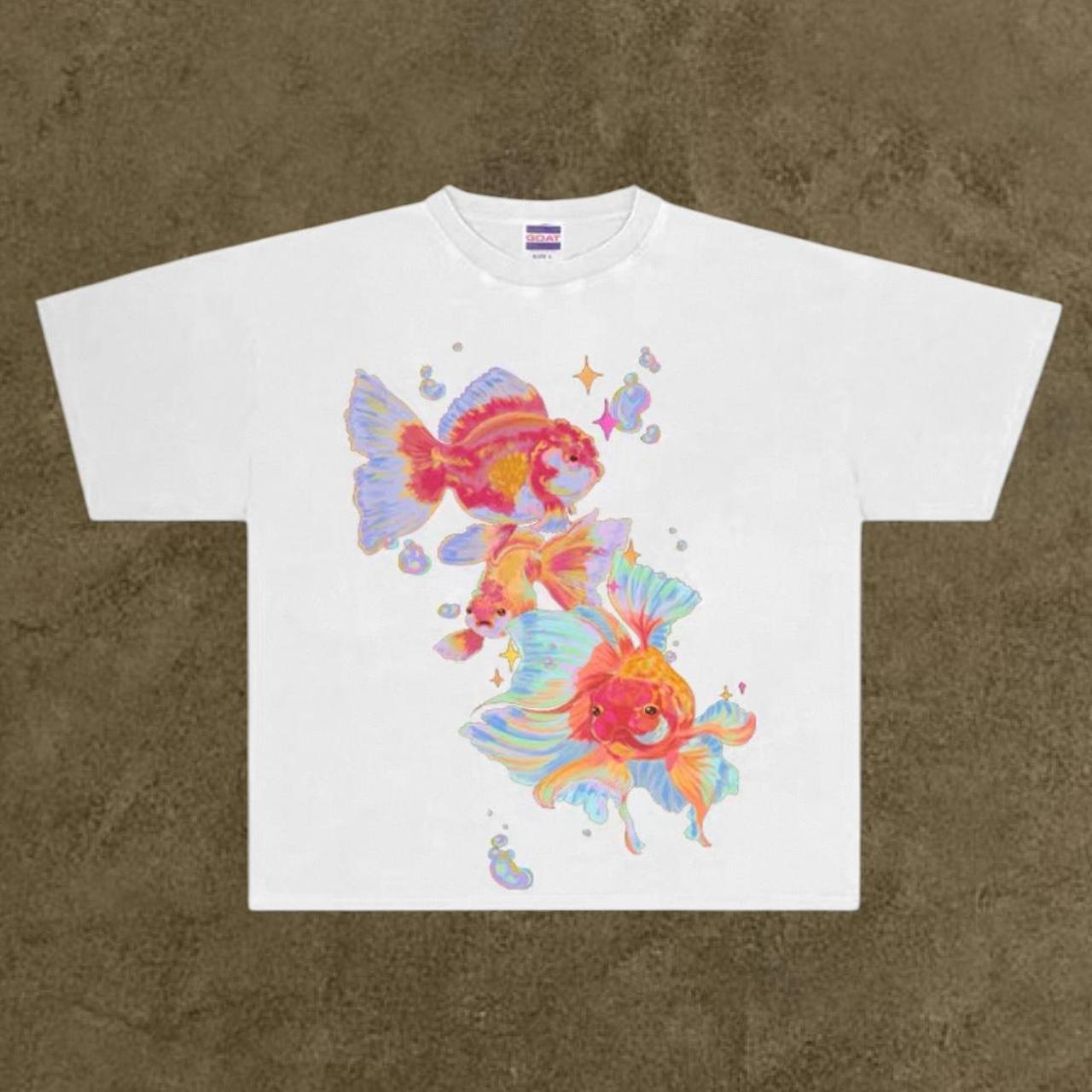 White goldfish tee