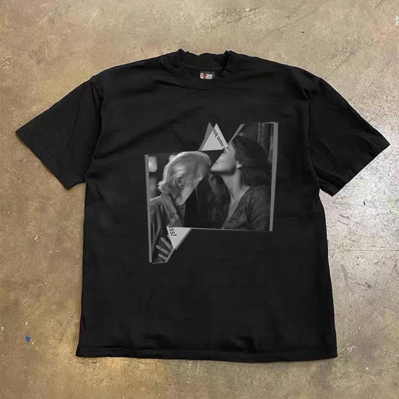 Black Fractured Tee