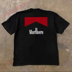 Black Marlboro small logo heavyweight tee