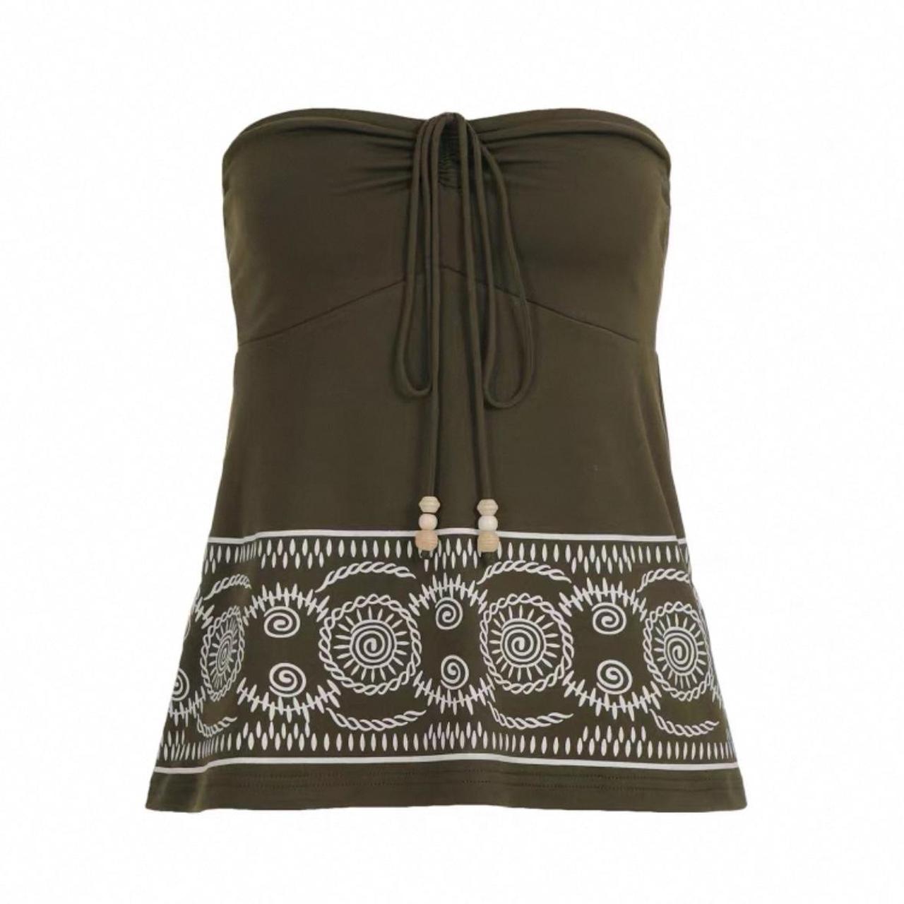 Brown and Khaki tube top