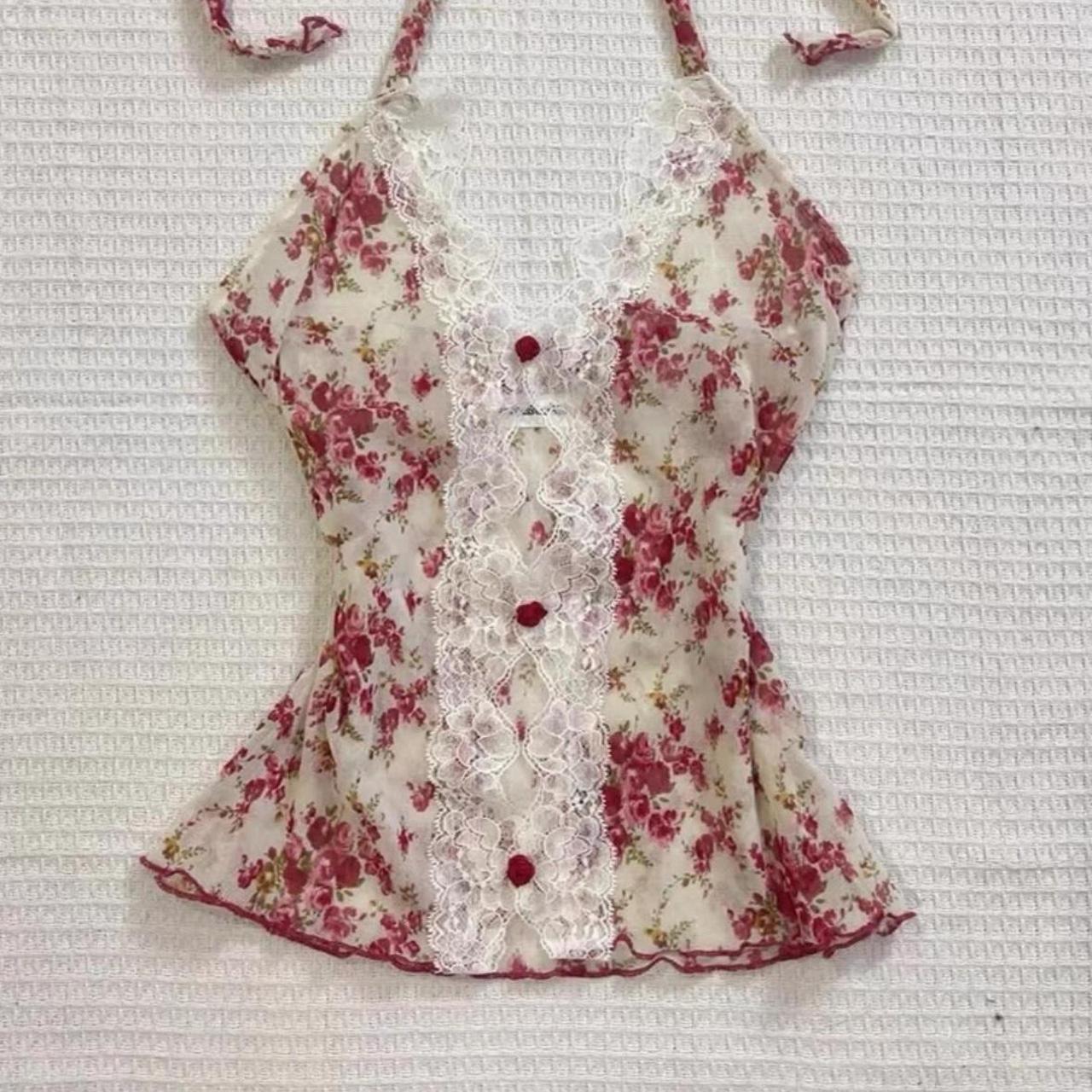Floral lace babydoll top