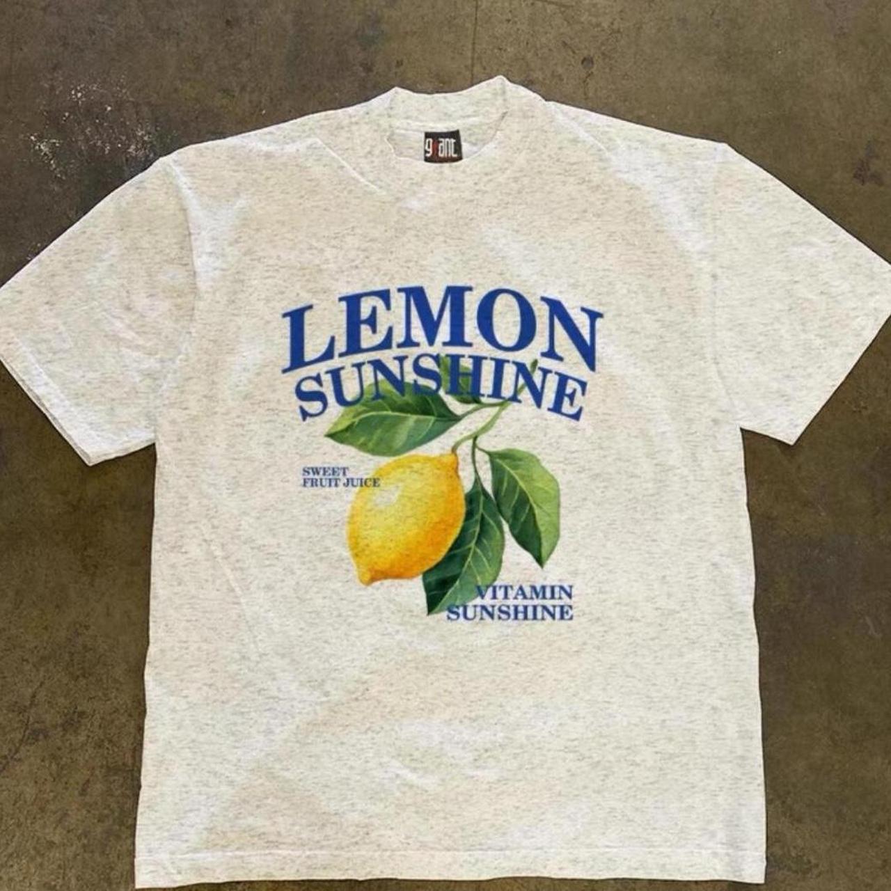 Grey lemon sunshine heavyweight tee