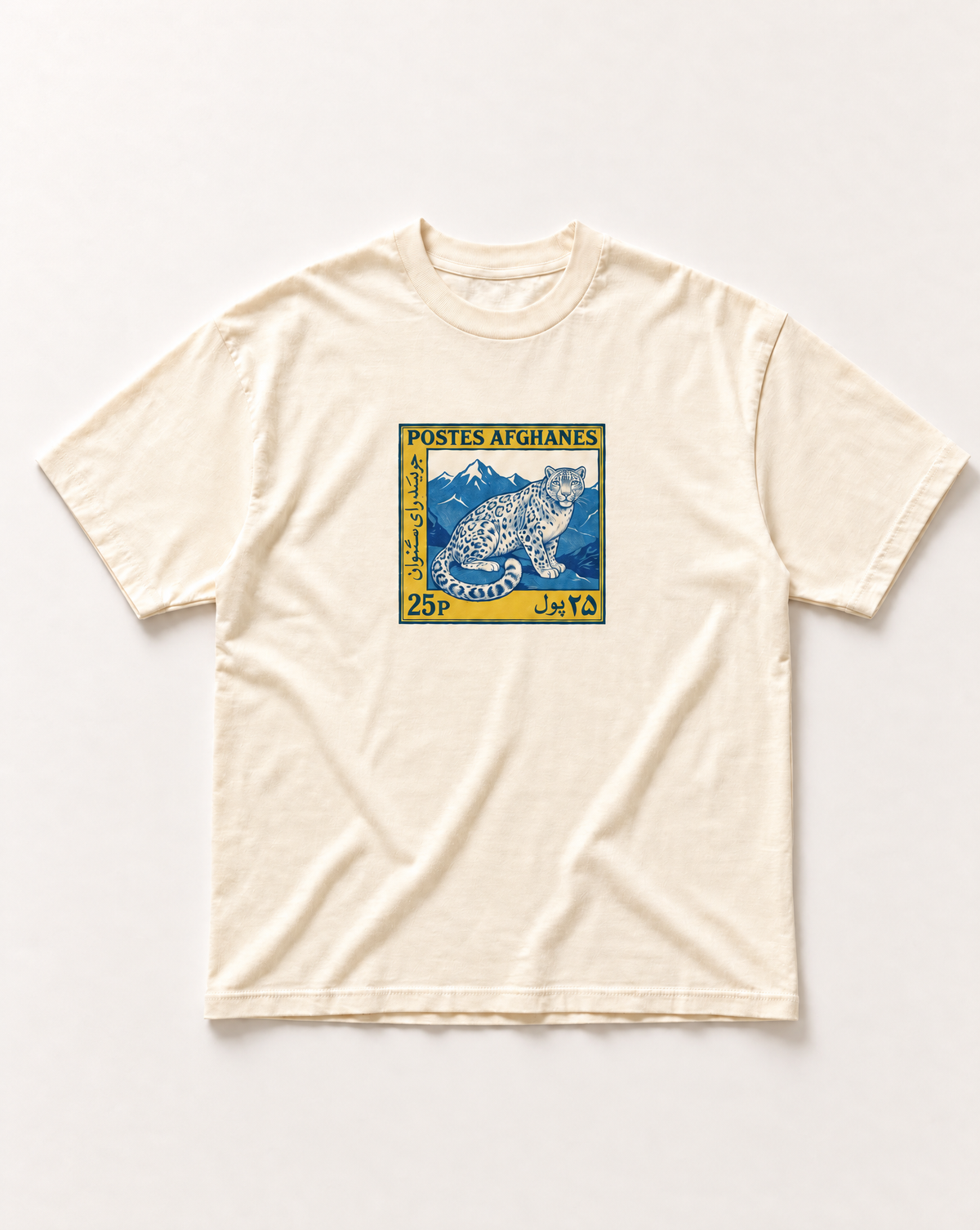 Cream Afghanes heavyweight tee