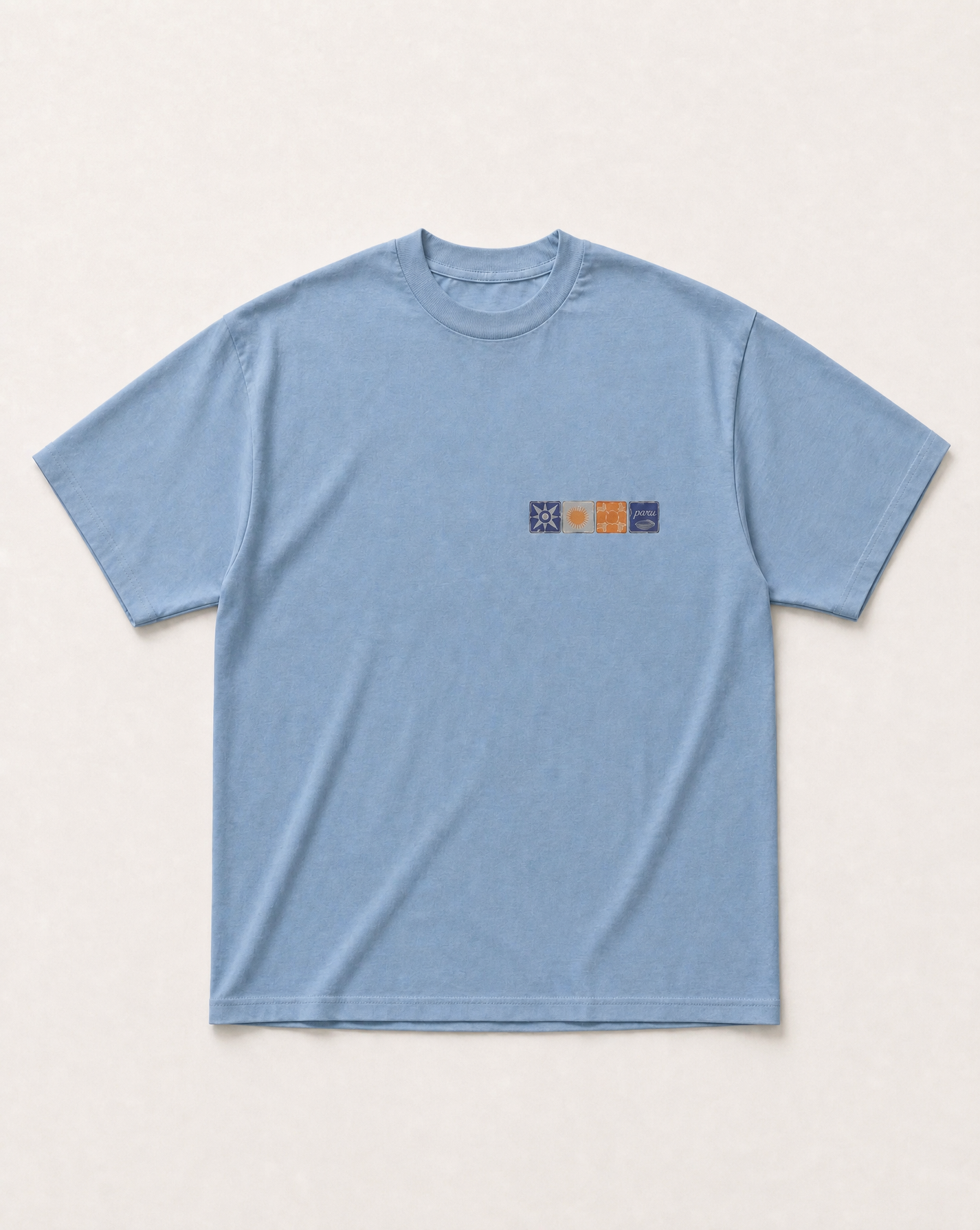 Azure Mediterranean Heavyweight tee, front