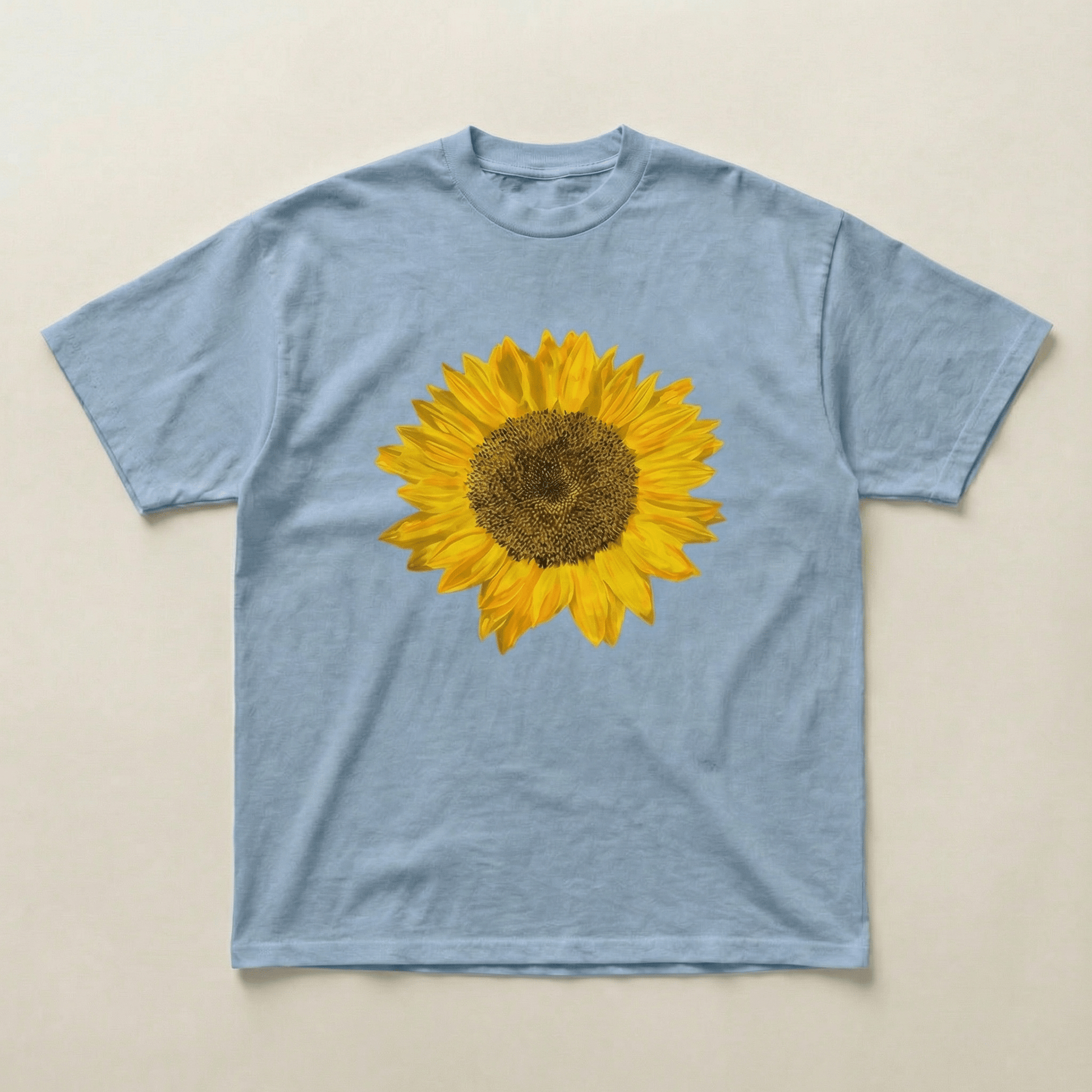 Baby blue sunflower tee