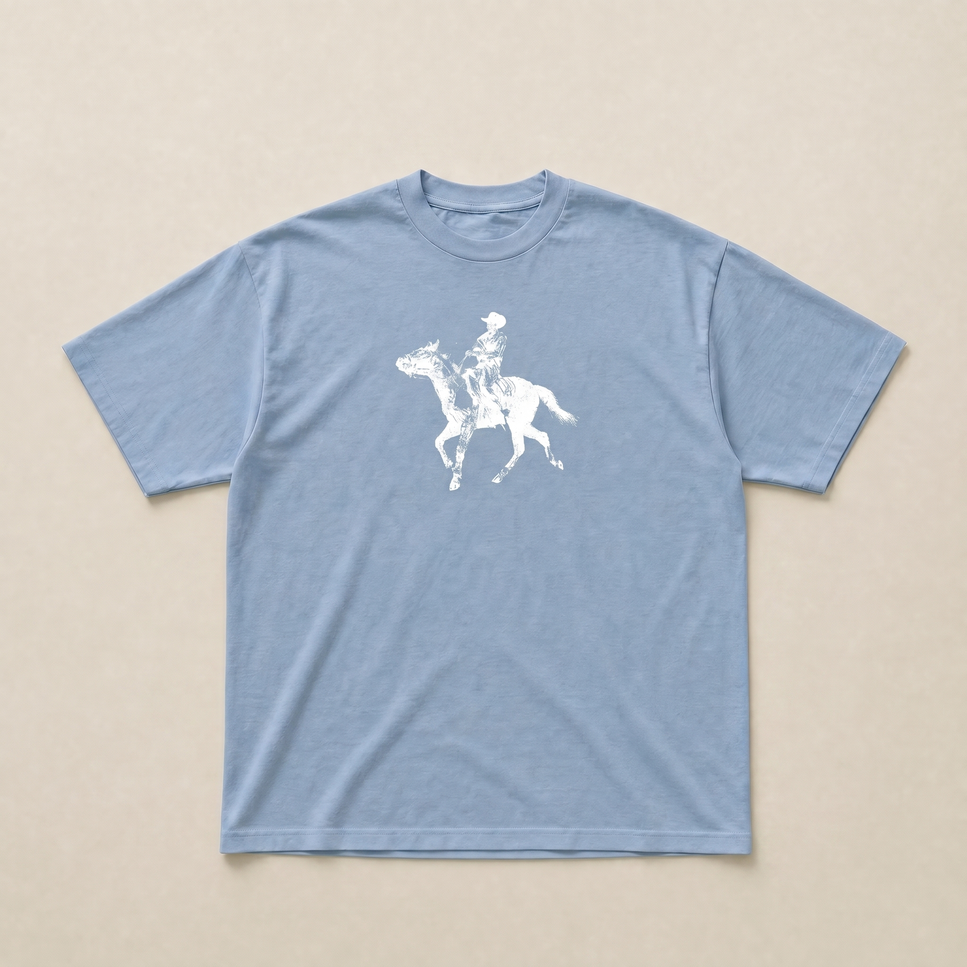 Baby blue White cowboy