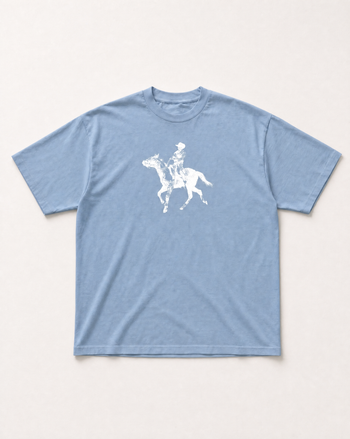 Grey cowboy heavyweight tee