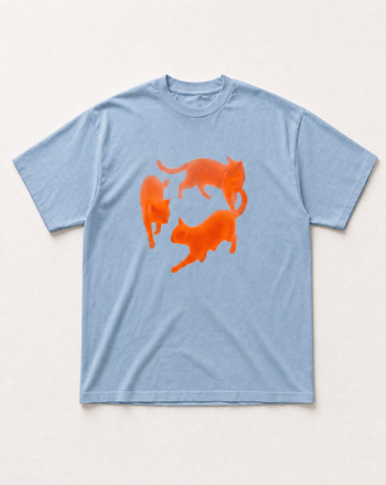 Dancing cat heavyweight tee