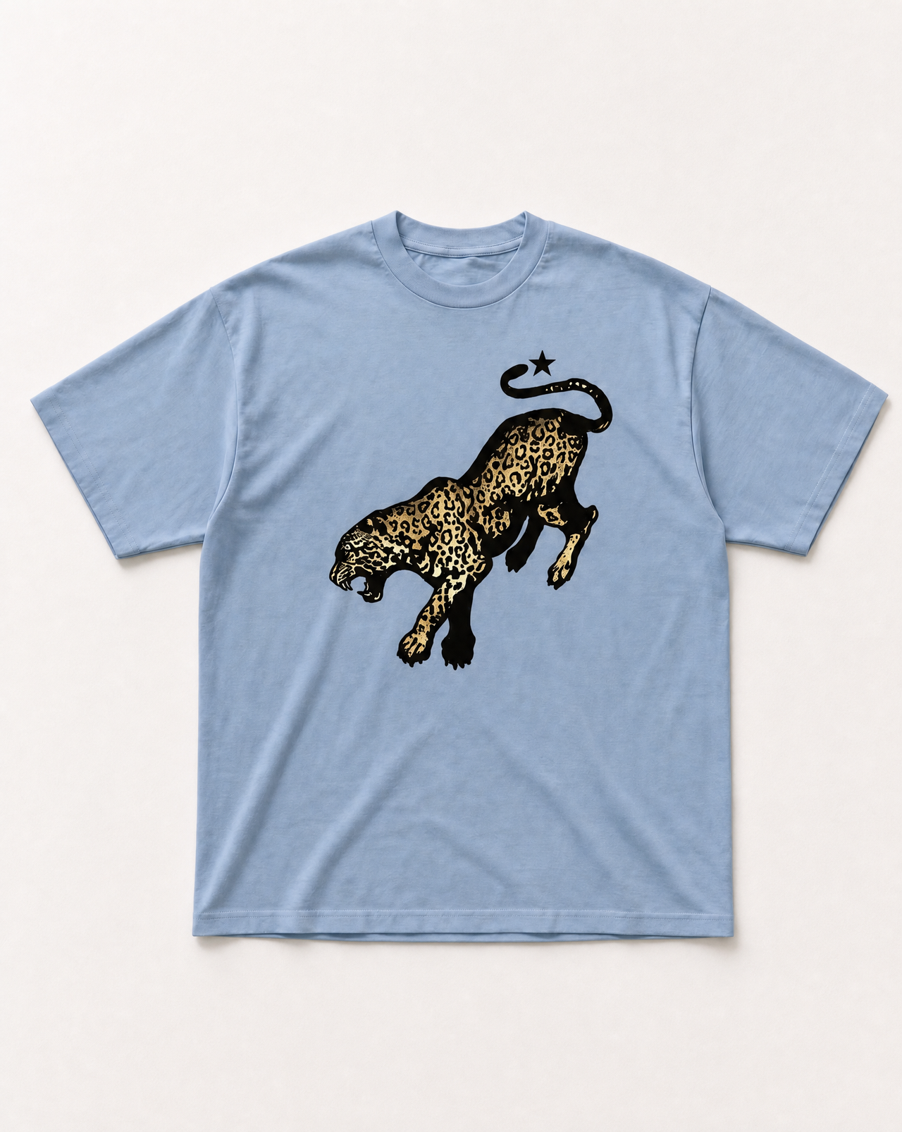 Leopard star Heavyweight tee