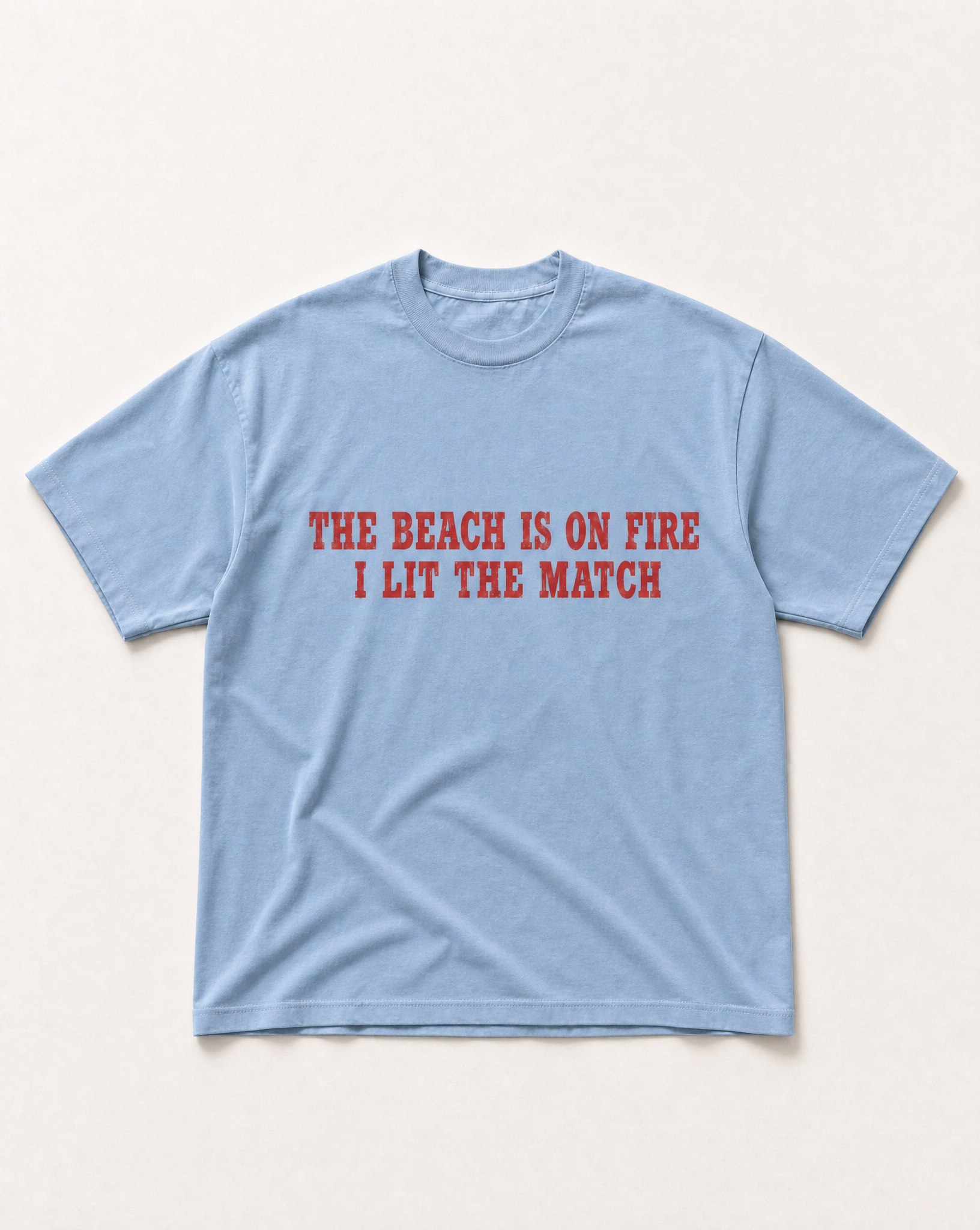 Baby blue Matchstick heavyweight tee