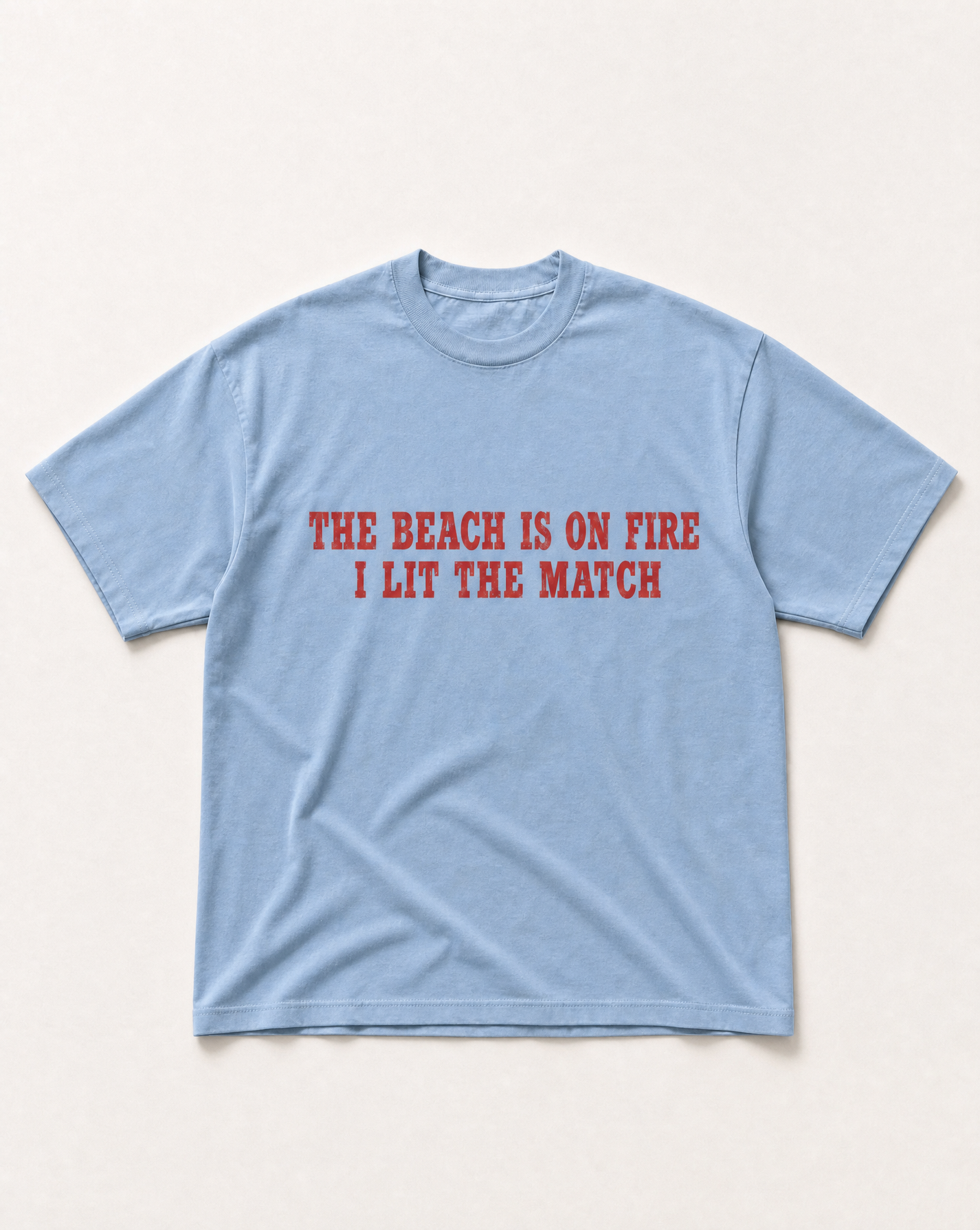Baby blue Matchstick heavyweight tee