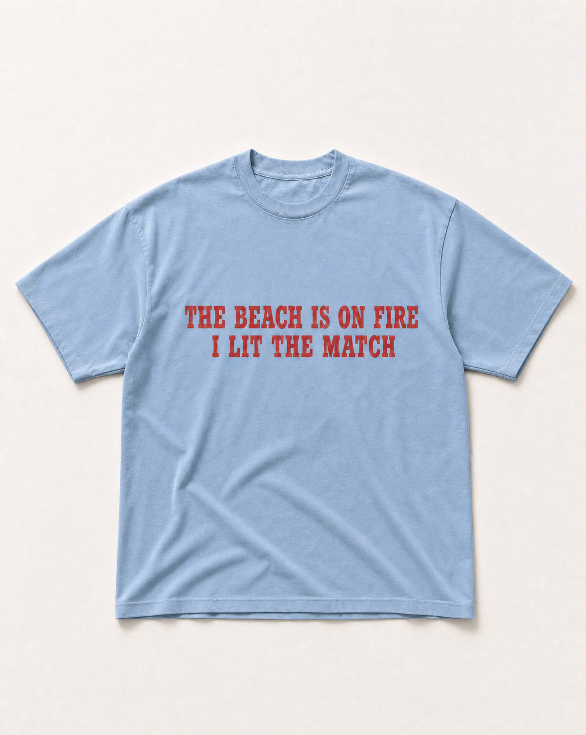Baby blue Matchstick heavyweight tee