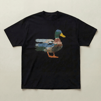 Black Coloured duck tee