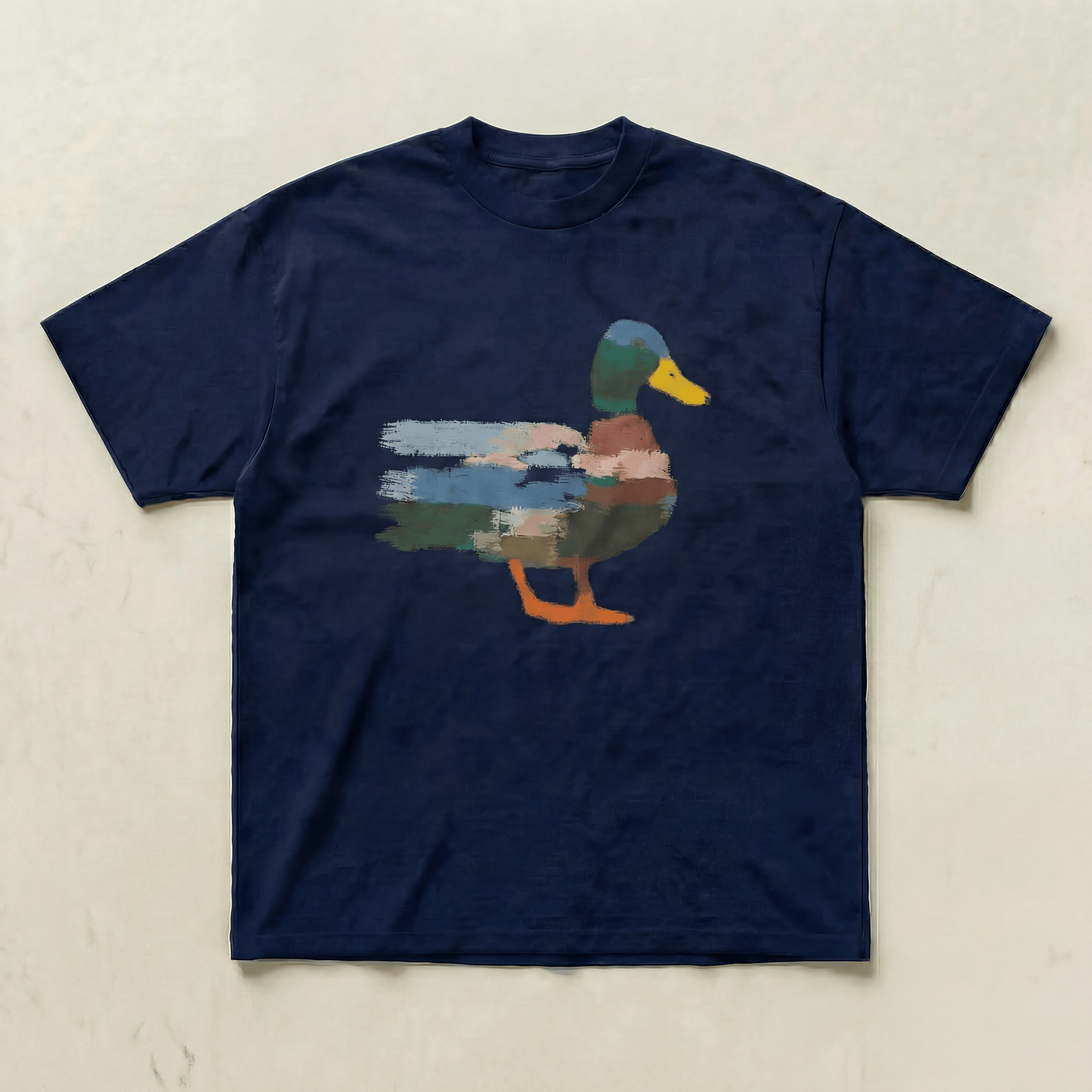 Navy Coloured duck tee