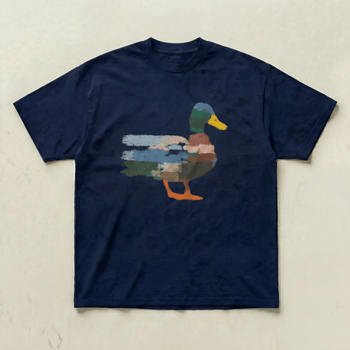 Navy Coloured duck tee