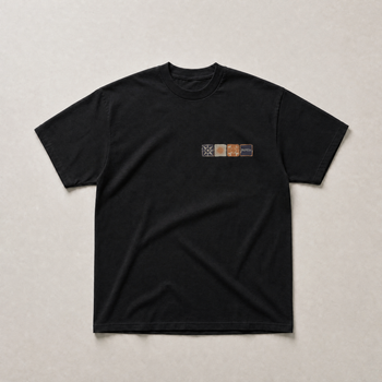 Black Mediterranean tee - back view
