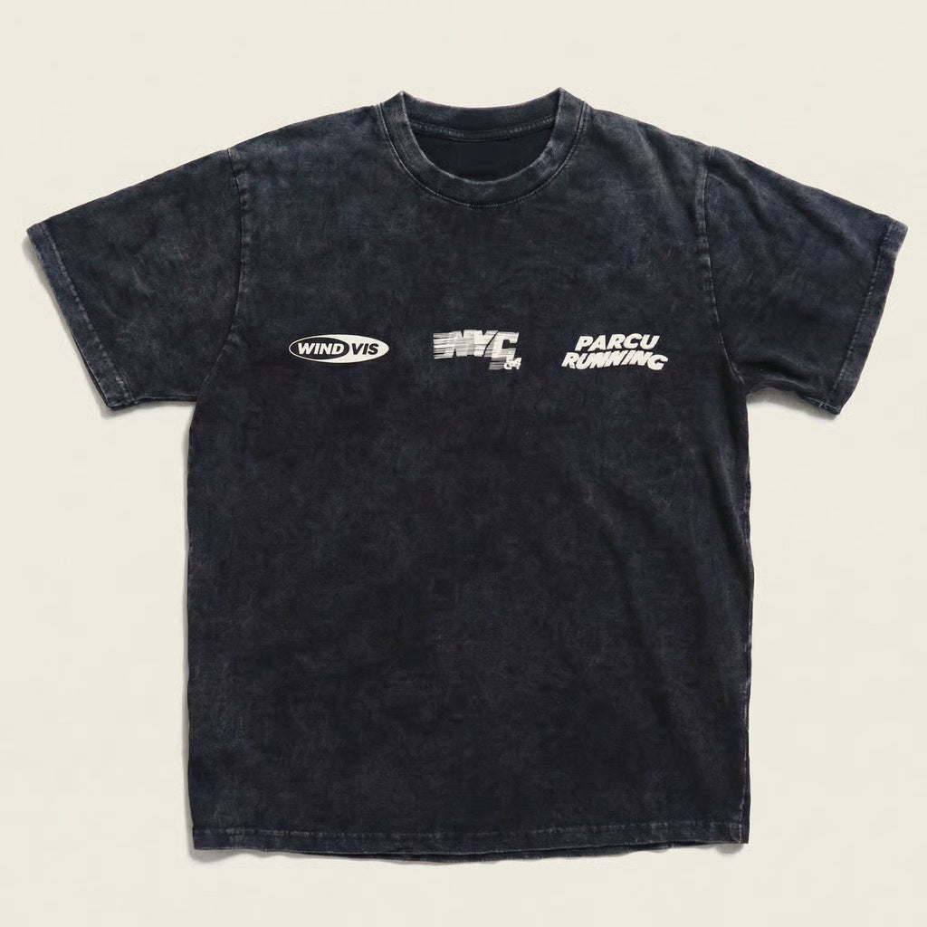 Black Washed NYC running tee