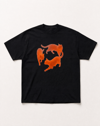Dancing cat heavyweight tee