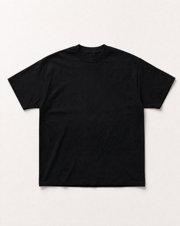 Black Essentials heavyweight tee, parcu 280gsm heavyweight cotton tee