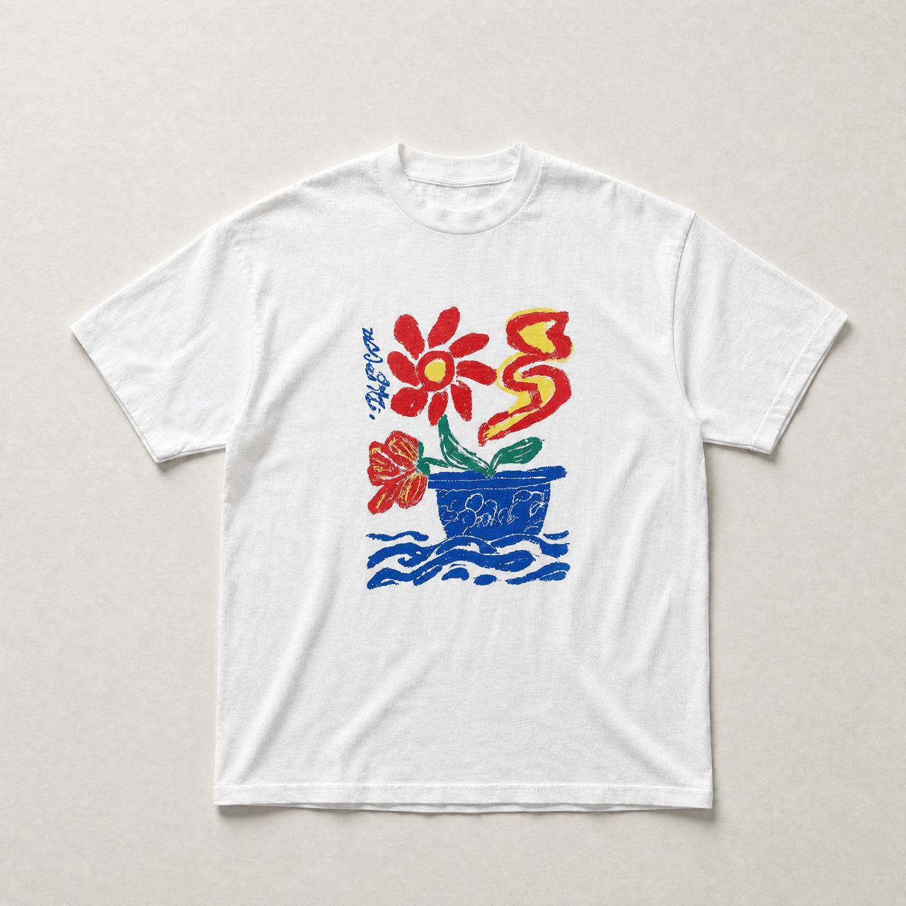 Blue flower tee