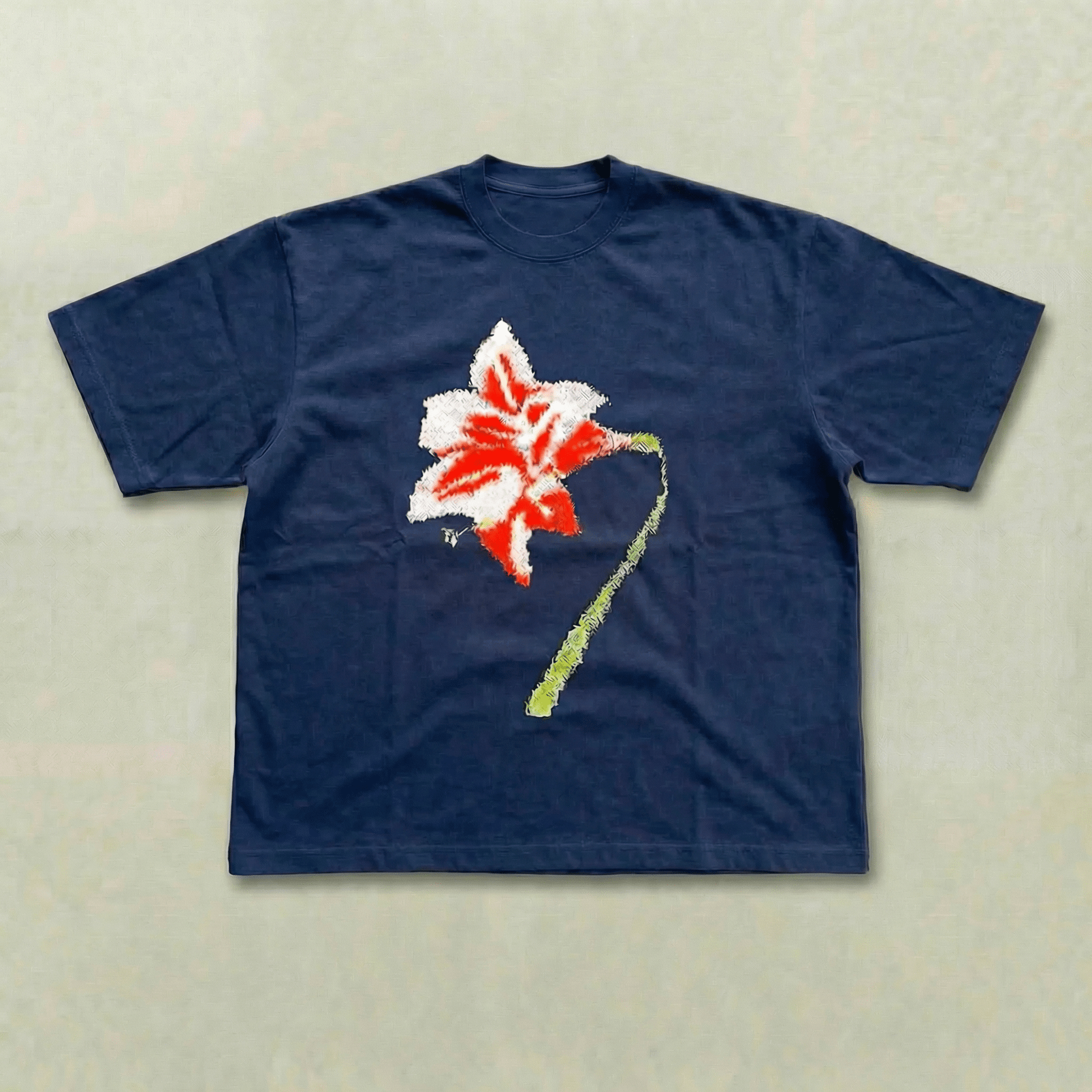 Blue hibiscus tee