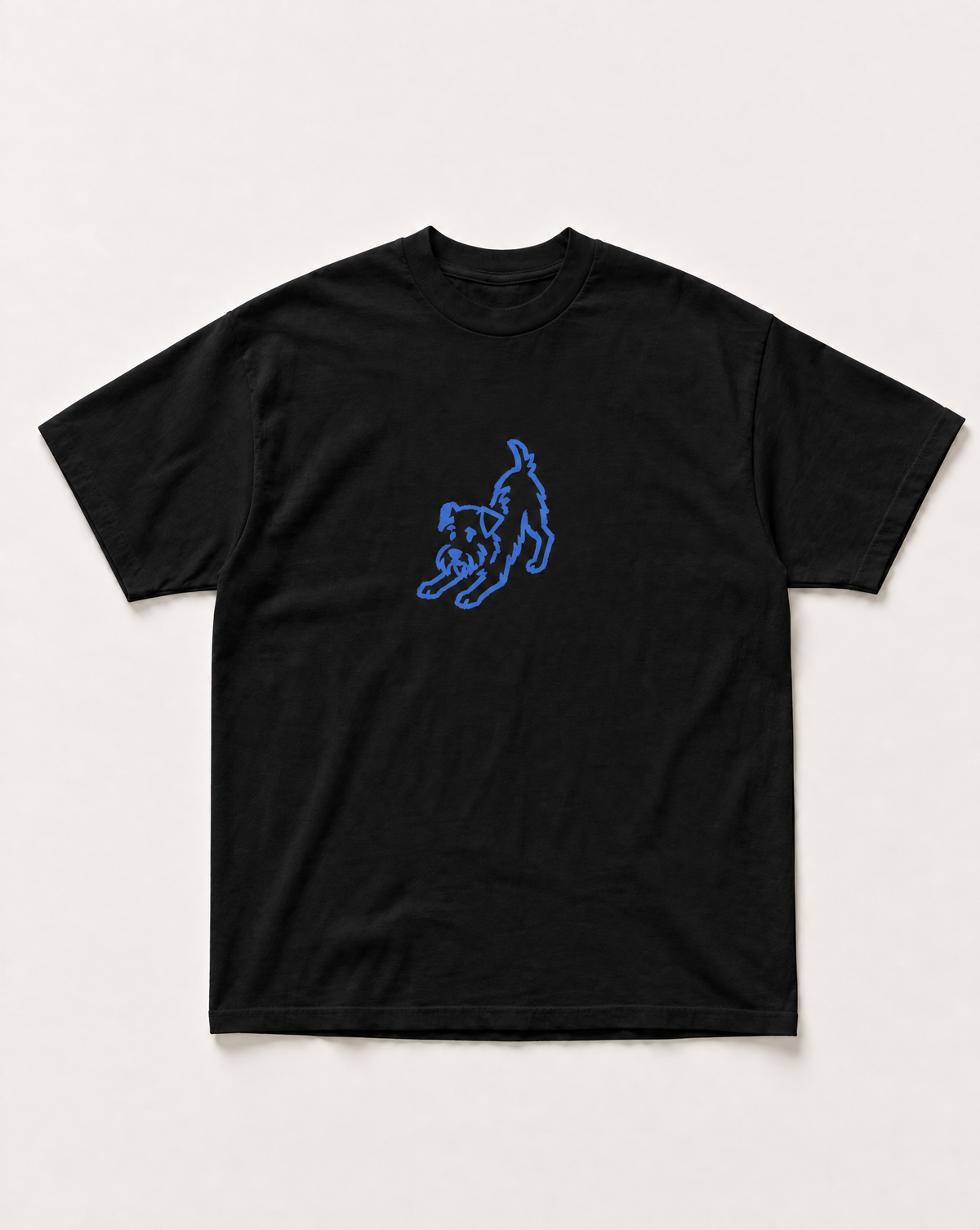 Black Blue dog heavyweight tee