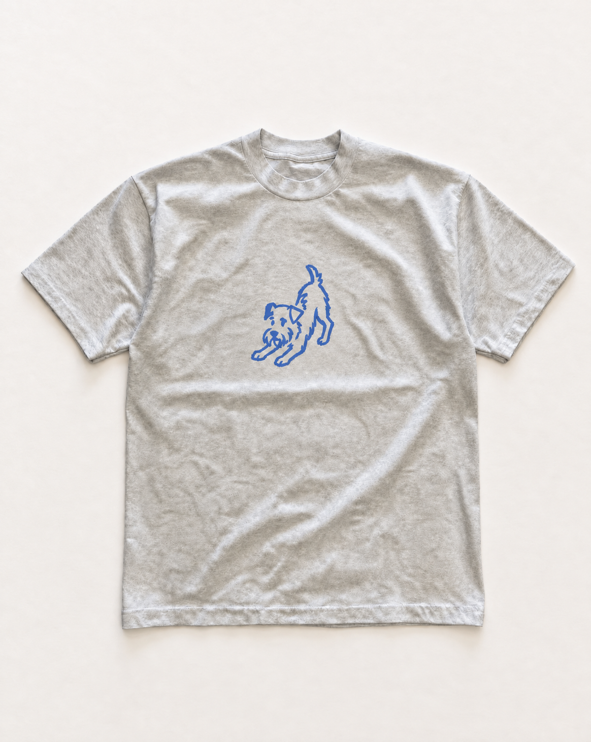 Grey Blue dog heavyweight tee