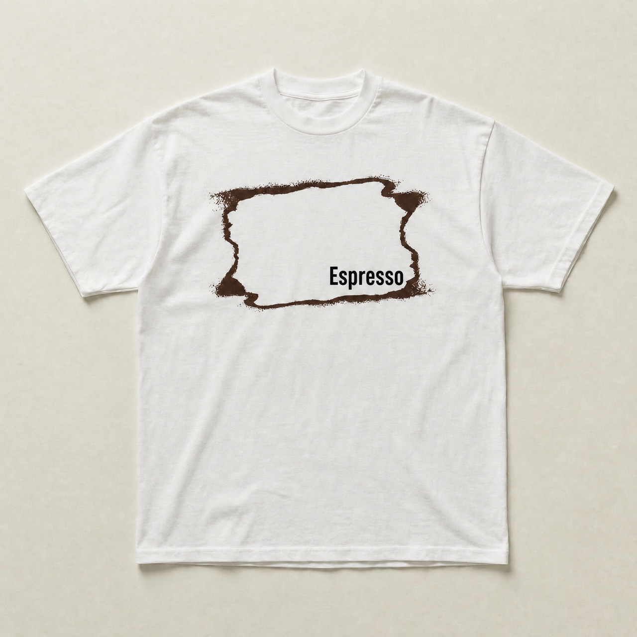 Brushed espresso tee
