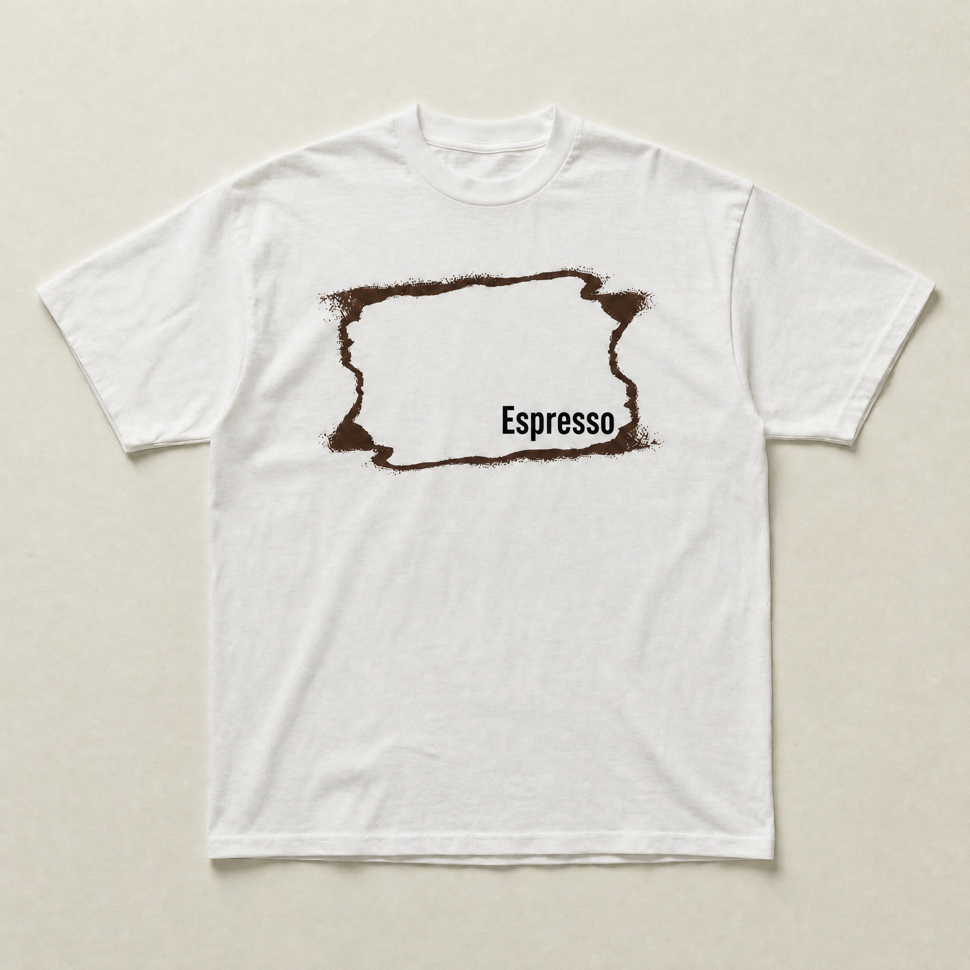 Brushed espresso tee