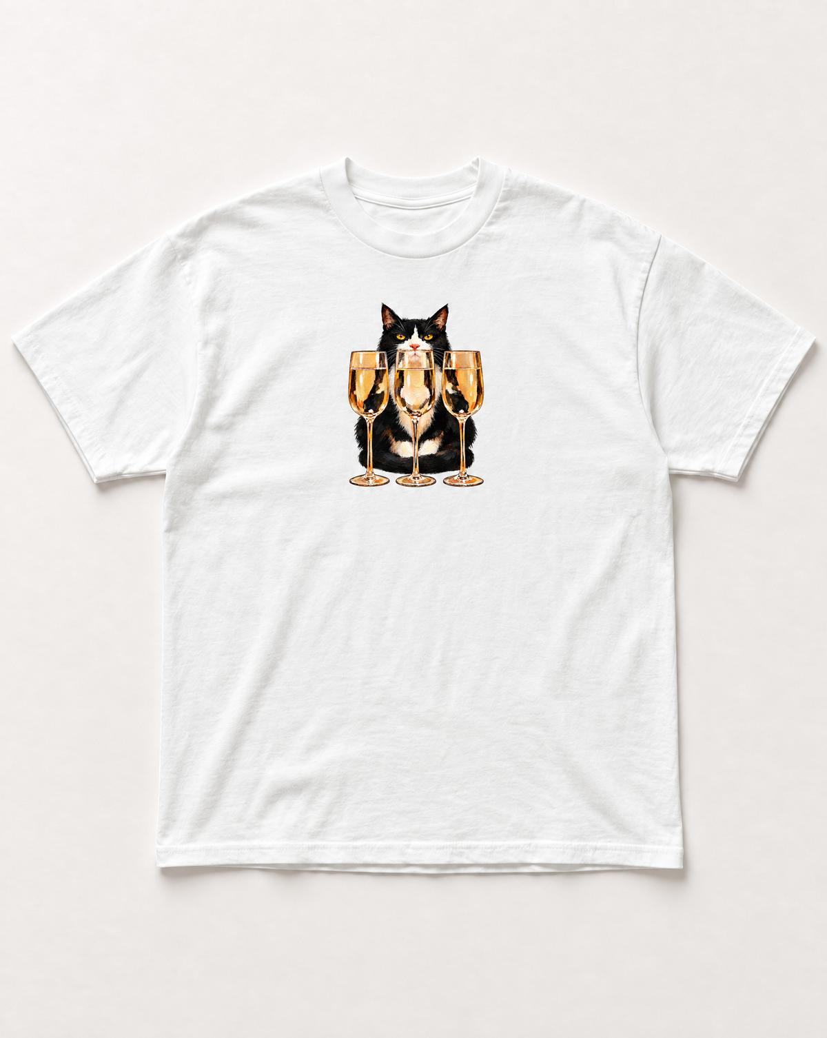 Champagne cat heavyweight tee
