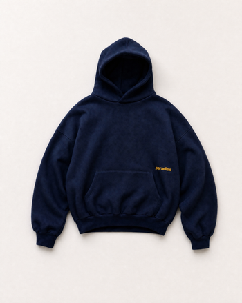 Navy Chasing Paradise heavyweight hoodie