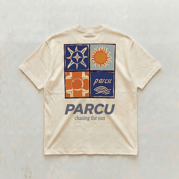 Cream Mediterranean tee - front view