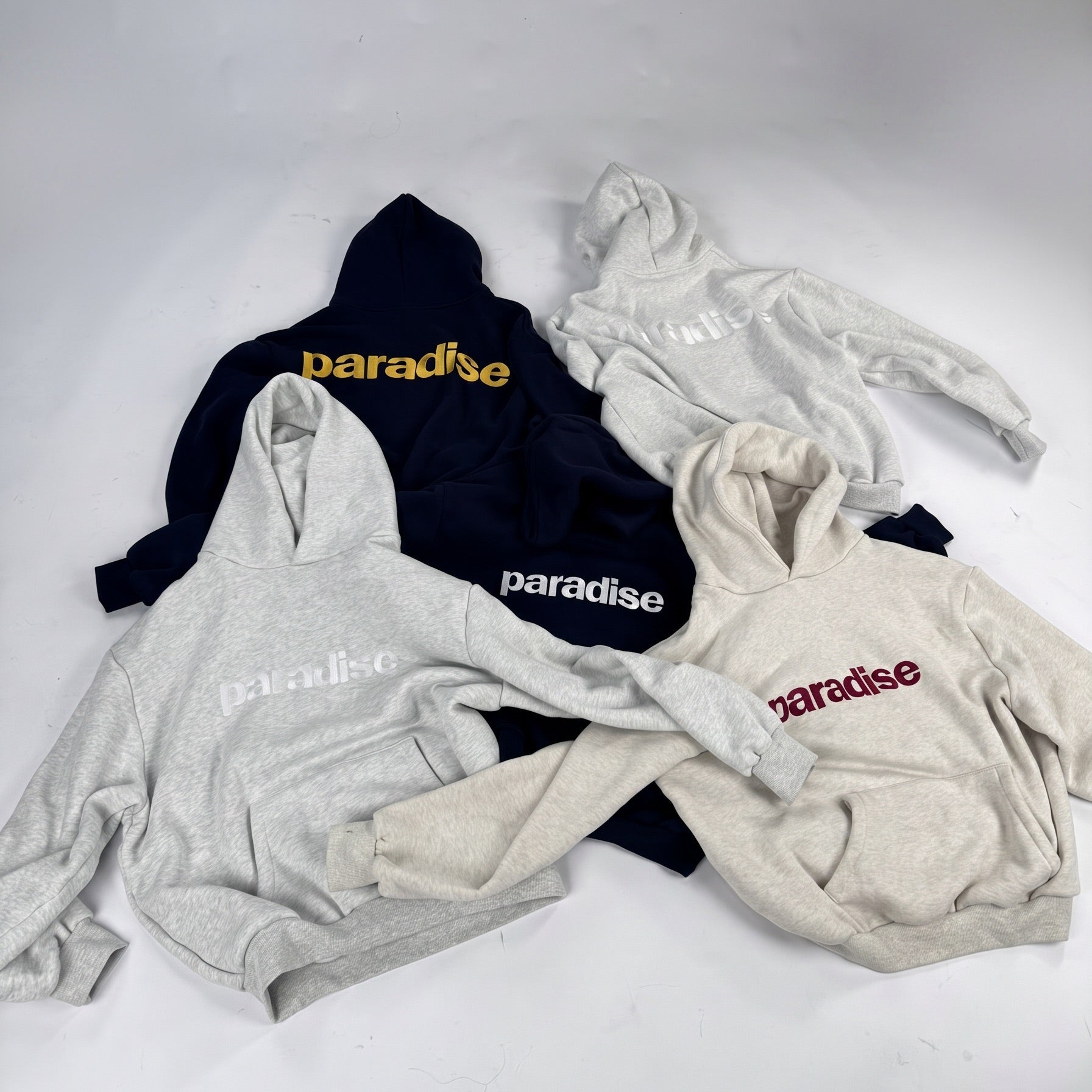 Cream Monogram hoodie