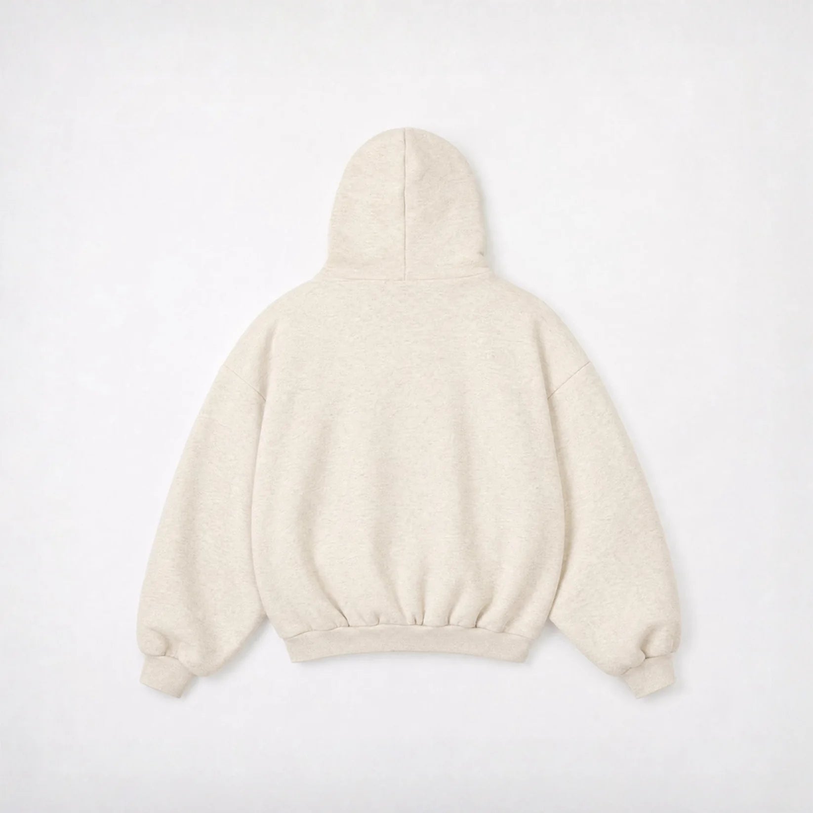 Cream Monogram hoodie - back view