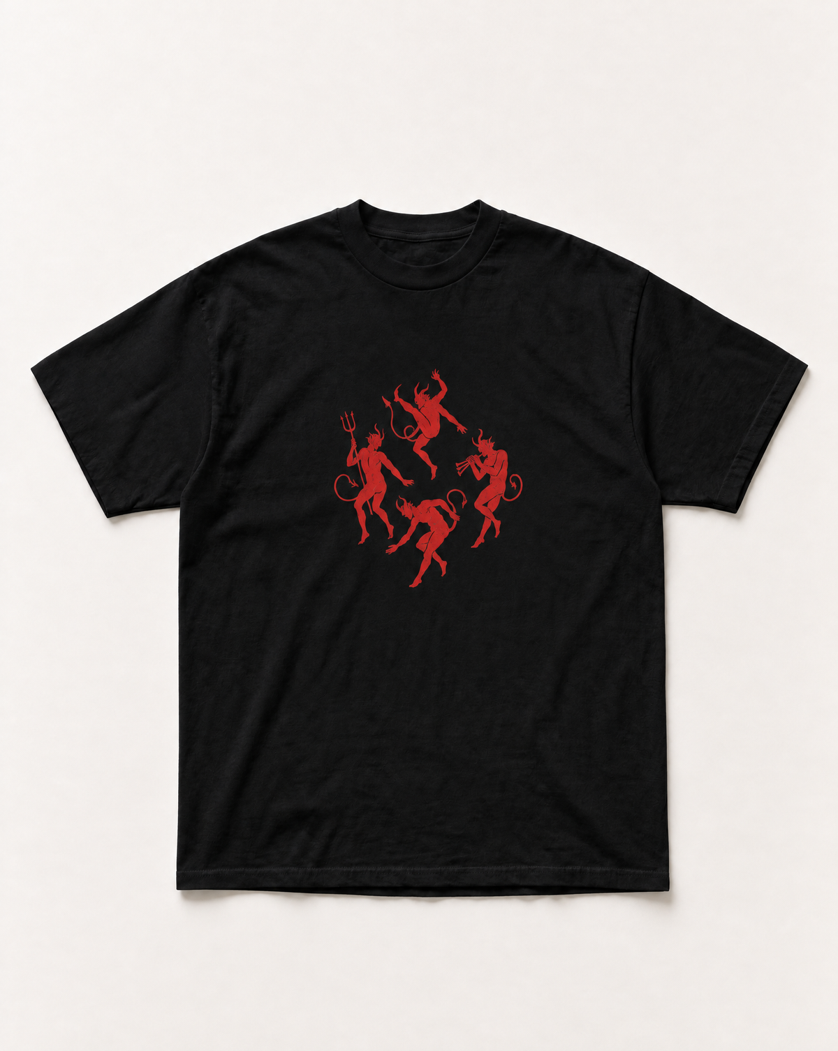 Black Dancing imps heavyweight tee