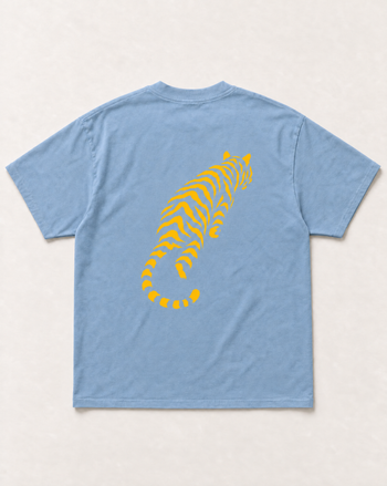 Baby blue Golden tiger heavyweight tee