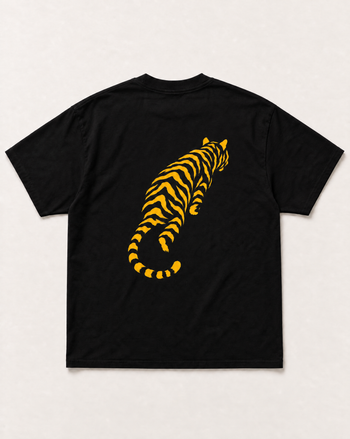 Black Golden tiger heavyweight tee