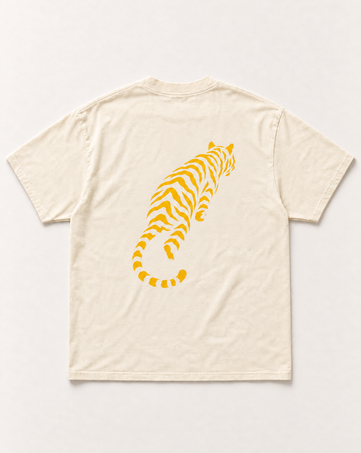 Cream Golden tiger heavyweight tee