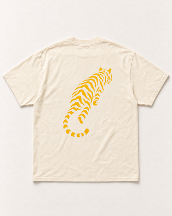 Cream Golden tiger heavyweight tee