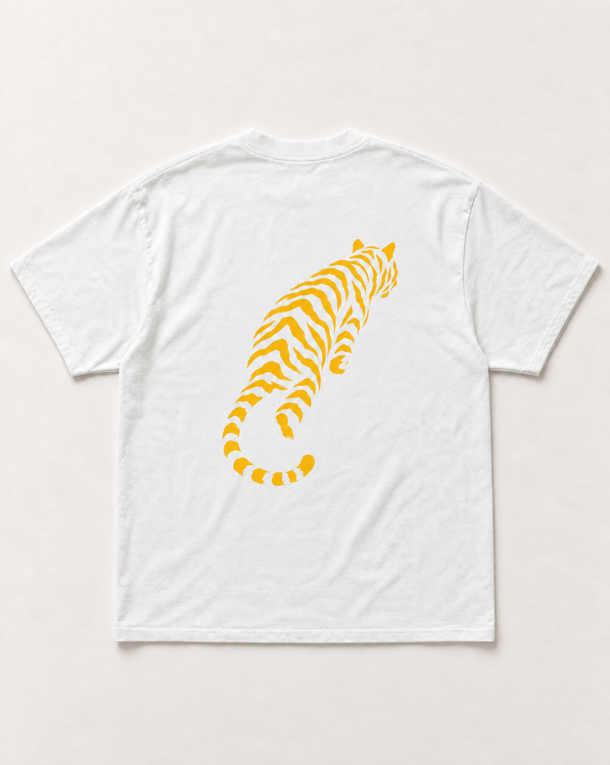 White Golden tiger heavyweight tee