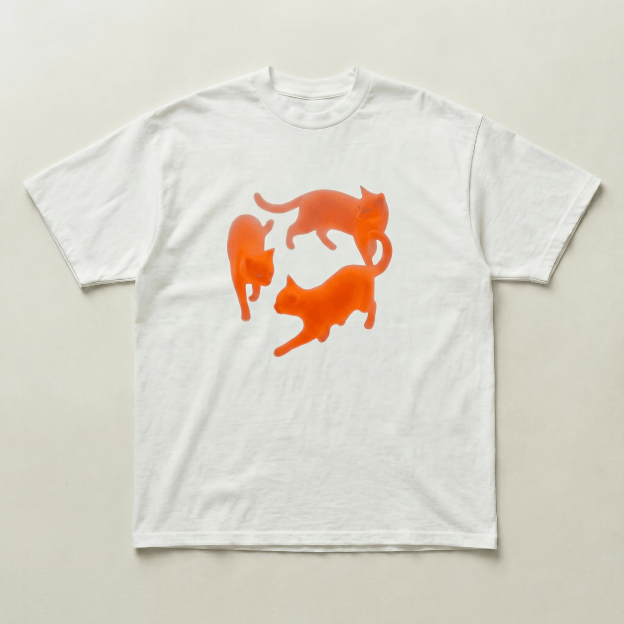 Green Dancing cat heavyweight tee - PARCU