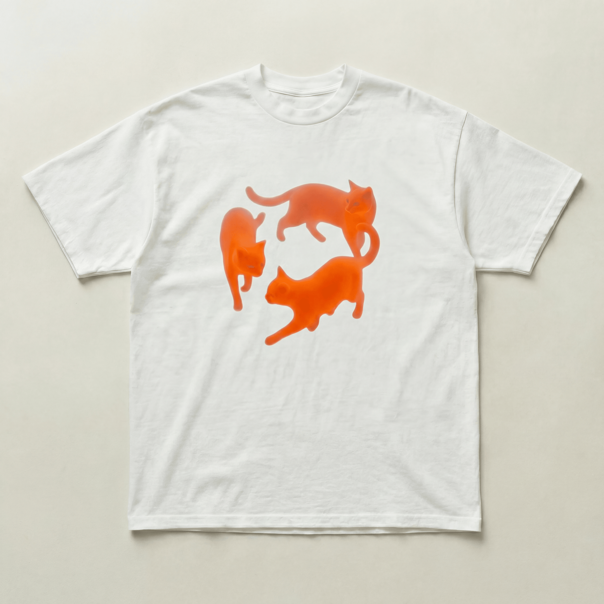 Green Dancing cat heavyweight tee - PARCU