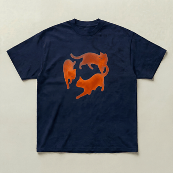Green Dancing cat heavyweight tee - PARCU
